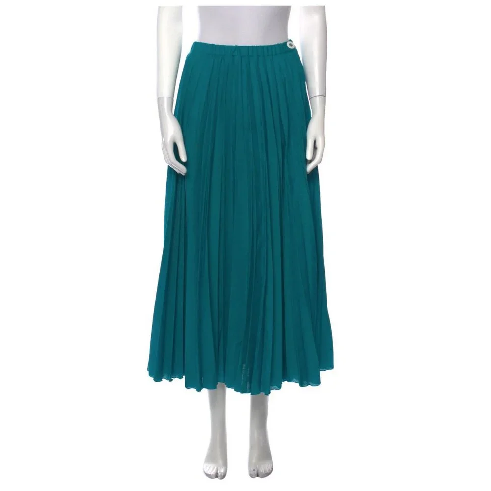 Vintage Jeanne Marc Pleated Maxi Skirt - Picture 1 of 7